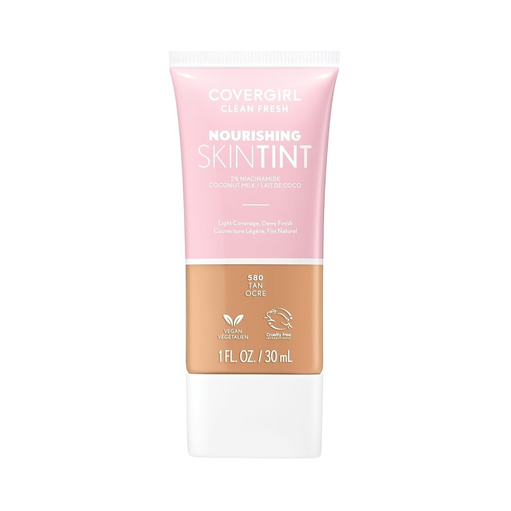 Covergirl Clean Fresh Nourishing Skin Tint 580 Tan Liquid Foundation 1 fl oz